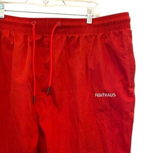 Fighthaus‎ Sauna Pants Men Red Workout MMA Training Boxing Silver Lined 3XL XXXL